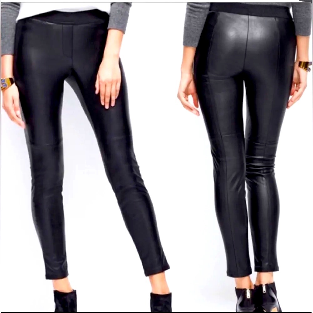 Ann Taylor Petite Faux Leather Leggings
